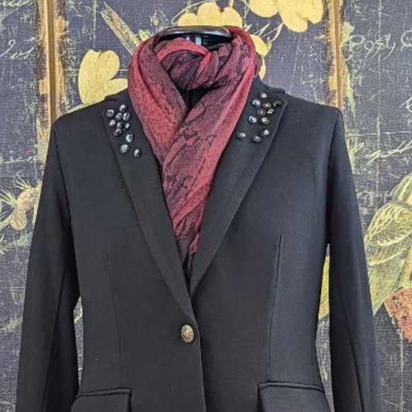 New Elegant Handmade T Tahari Black Jacket - XS - Enhanced by Enchantika - Picture 4 of 6